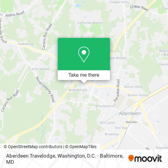 Mapa de Aberdeen Travelodge