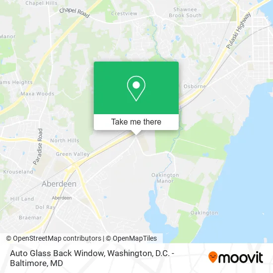 Auto Glass Back Window map