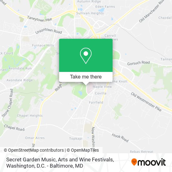 Mapa de Secret Garden Music, Arts and Wine Festivals