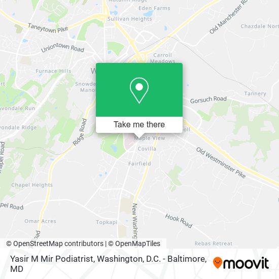 Yasir M Mir Podiatrist map