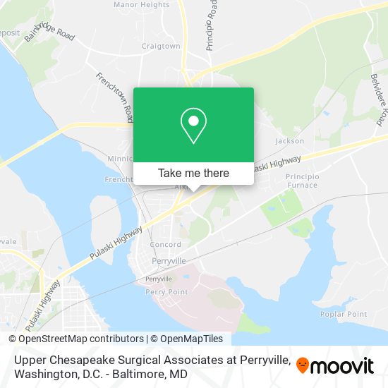 Mapa de Upper Chesapeake Surgical Associates at Perryville