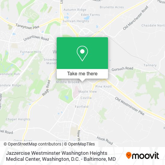 Jazzercise Westminster Washington Heights Medical Center map