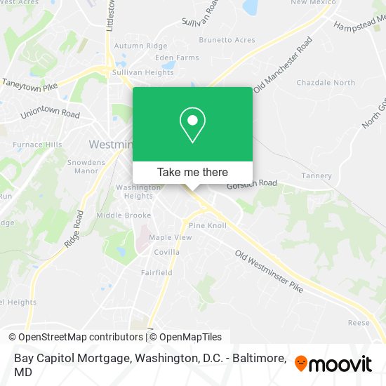 Bay Capitol Mortgage map
