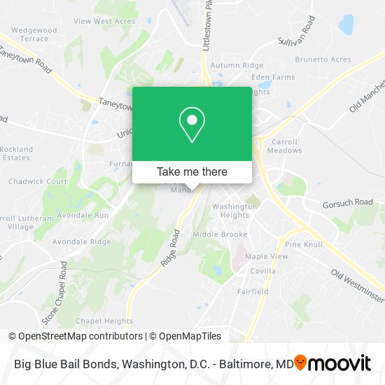 Big Blue Bail Bonds map