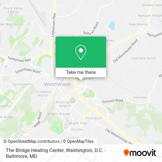 The Bridge Healing Center map