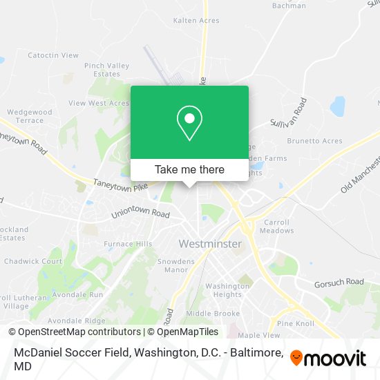 McDaniel Soccer Field map