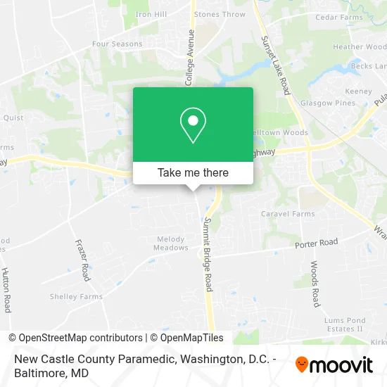 New Castle County Paramedic map