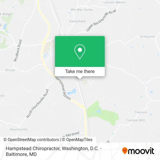 Hampstead Chiropractor map