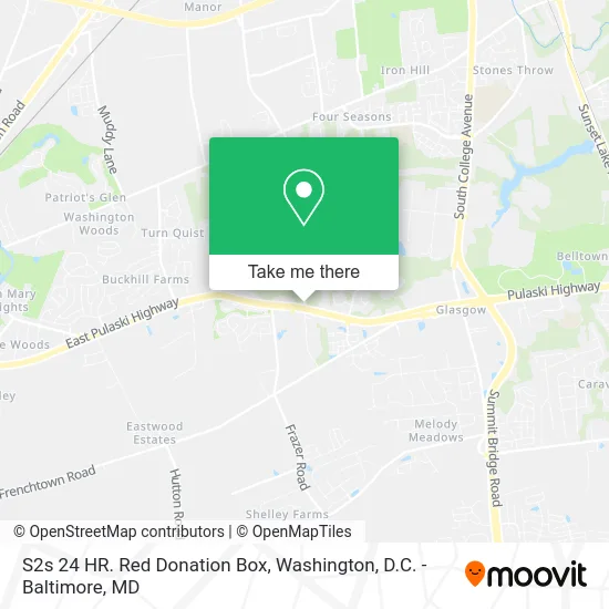 S2s 24 HR. Red Donation Box map