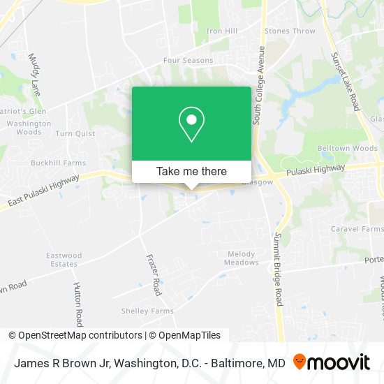 James R Brown Jr map