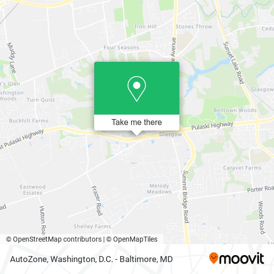 Mapa de AutoZone