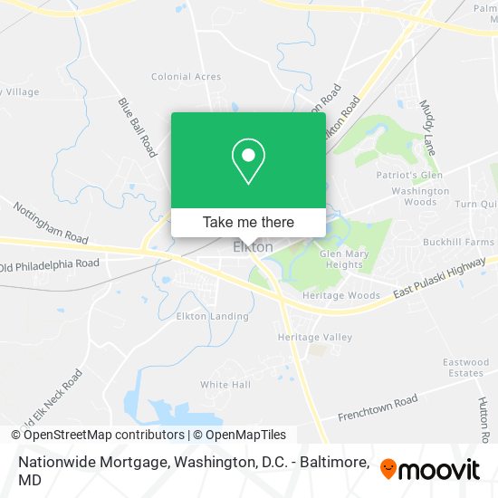 Mapa de Nationwide Mortgage
