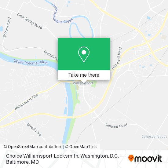 Choice Williamsport Locksmith map