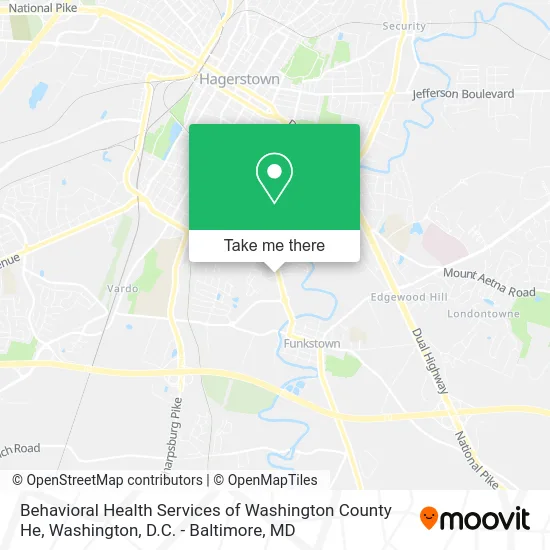 Behavioral Health Services of Washington County He map