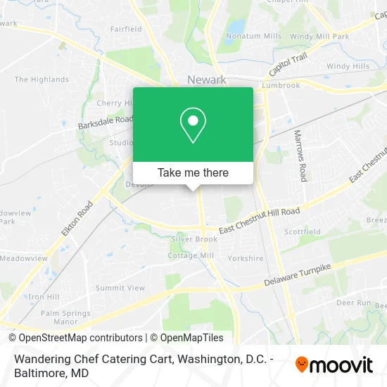 Wandering Chef Catering Cart map