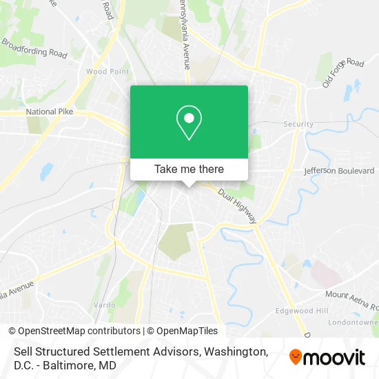 Mapa de Sell Structured Settlement Advisors