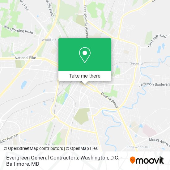 Evergreen General Contractors map