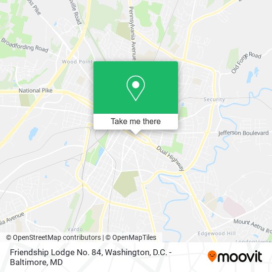 Mapa de Friendship Lodge No. 84