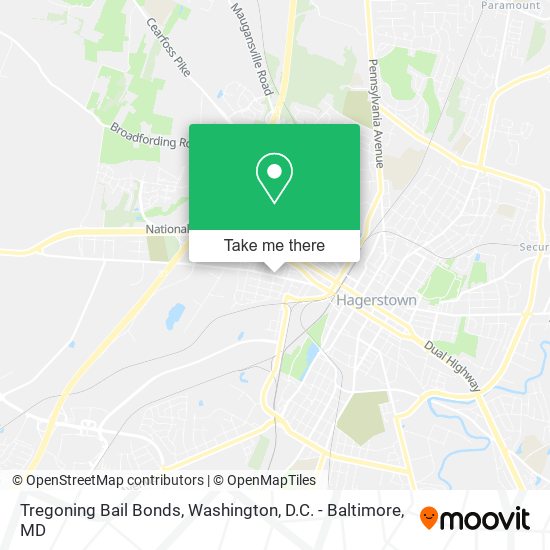 Tregoning Bail Bonds map