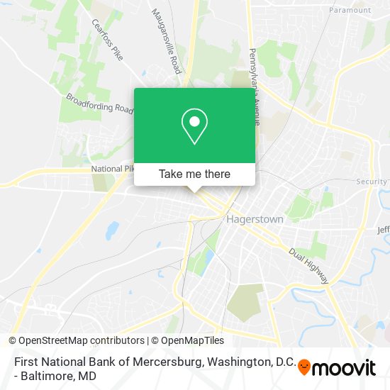 First National Bank of Mercersburg map
