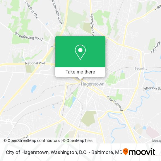 City of Hagerstown map