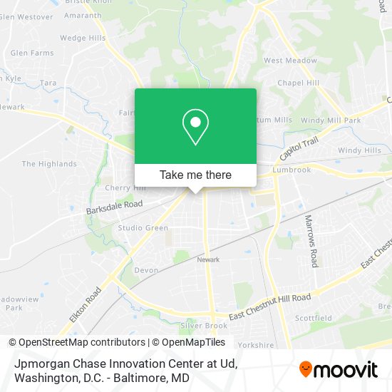 Jpmorgan Chase Innovation Center at Ud map