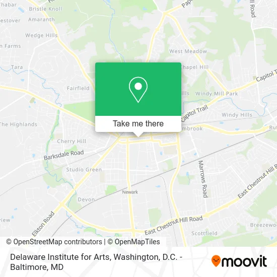 Delaware Institute for Arts map