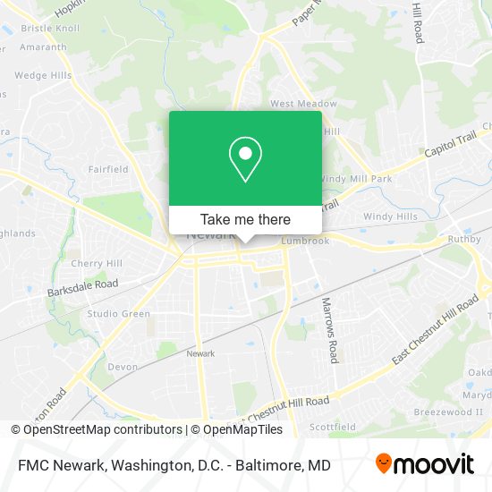 Mapa de FMC Newark