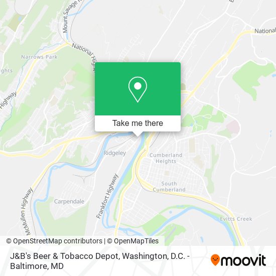 J&B's Beer & Tobacco Depot map