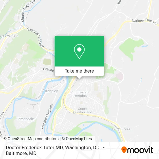 Doctor Frederick Tutor MD map