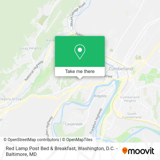 Red Lamp Post Bed & Breakfast map