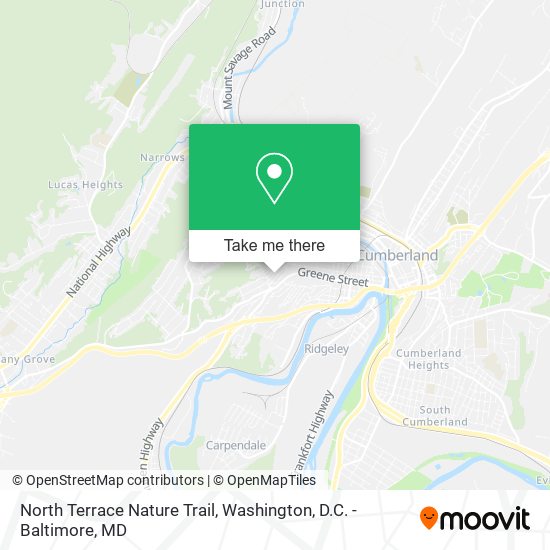 Mapa de North Terrace Nature Trail
