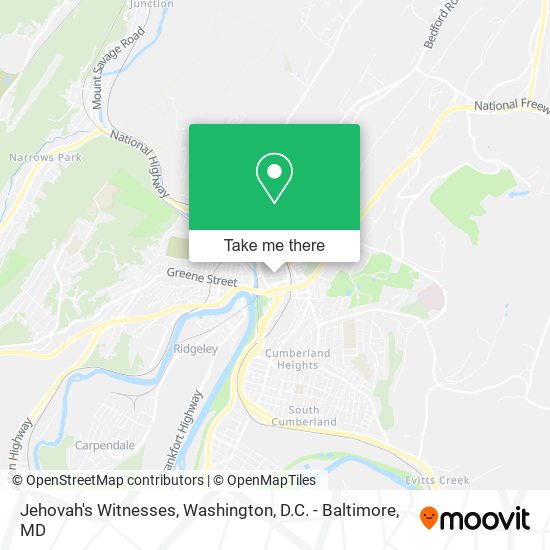Mapa de Jehovah's Witnesses