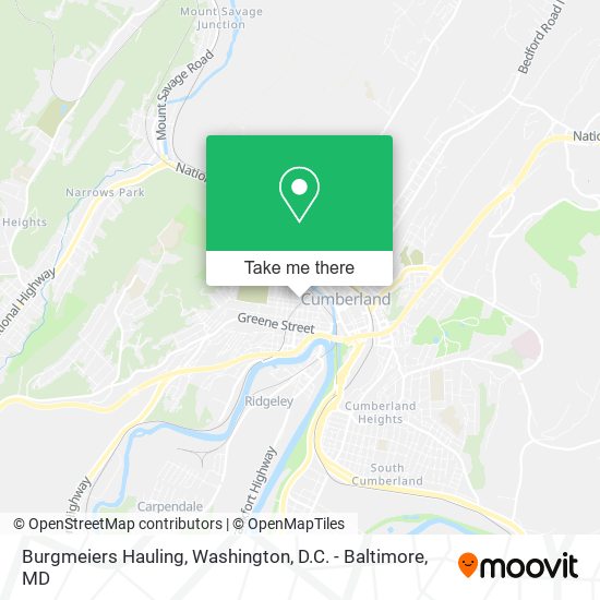 Burgmeiers Hauling map