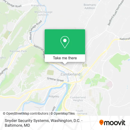 Snyder Security Systems map