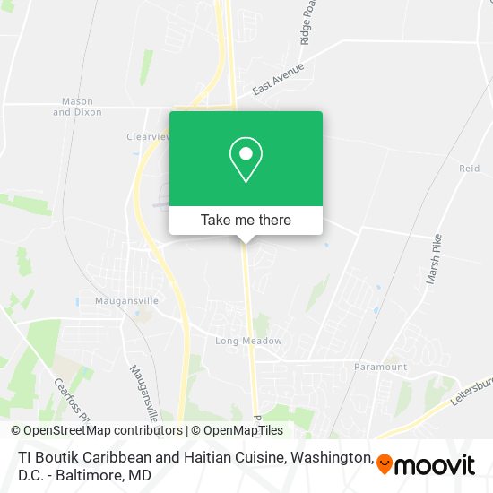 Mapa de TI Boutik Caribbean and Haitian Cuisine
