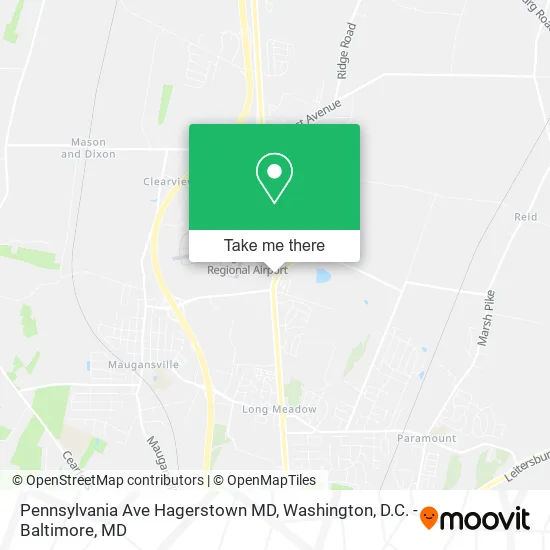Pennsylvania Ave Hagerstown MD map