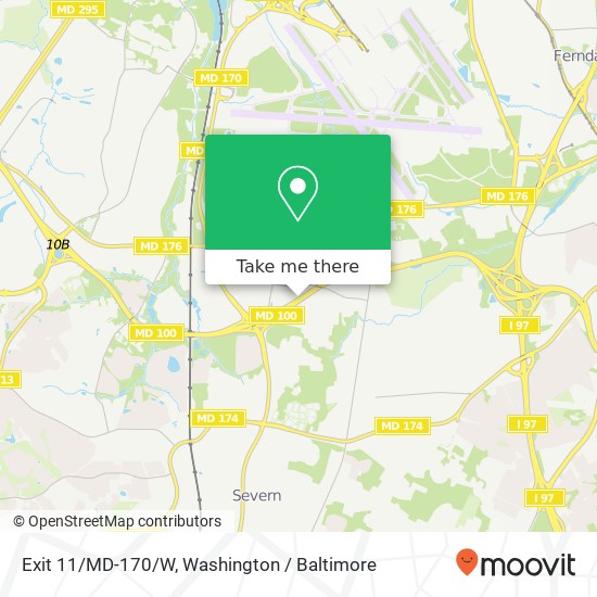 Mapa de Exit 11/MD-170/W