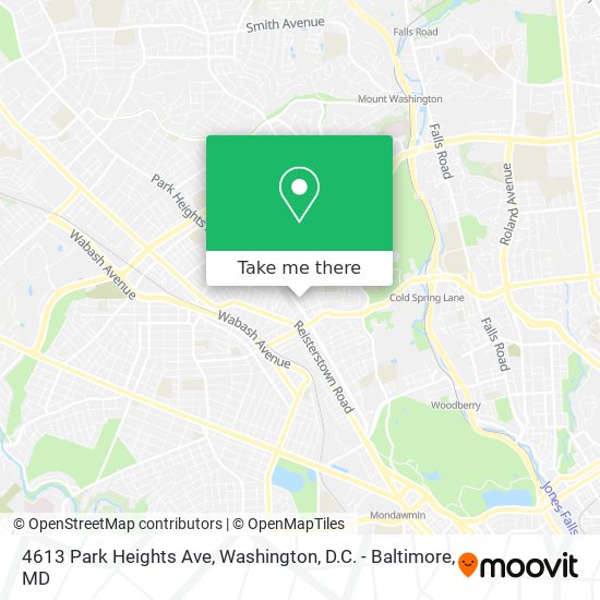 Mapa de 4613 Park Heights Ave