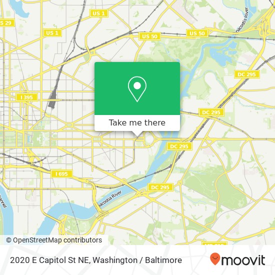 Mapa de 2020 E Capitol St NE, Washington, DC 20003