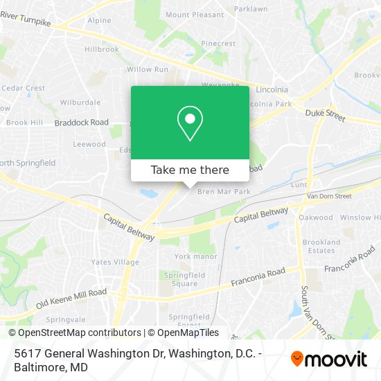 Mapa de 5617 General Washington Dr