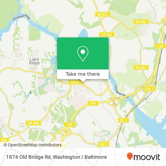 Mapa de 1874 Old Bridge Rd, Woodbridge, VA 22192