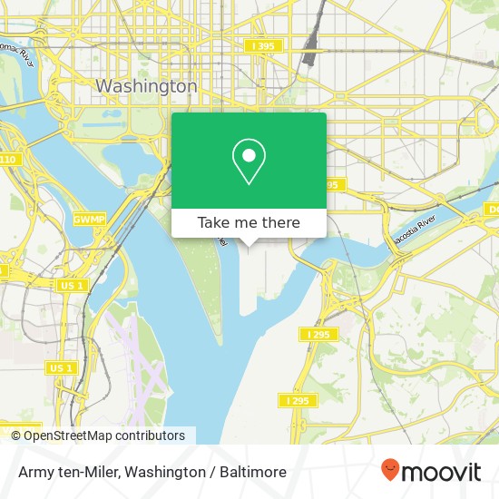 Army ten-Miler map