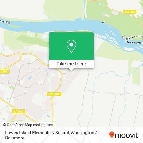 Lowes Island Elementary School, 20755 Whitewater Dr map