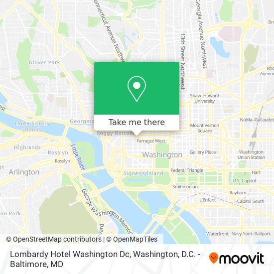 Mapa de Lombardy Hotel Washington Dc