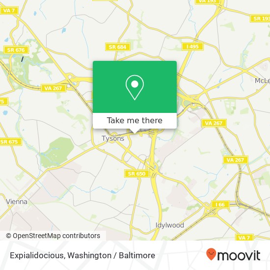 Mapa de Expialidocious, McLean, VA 22102