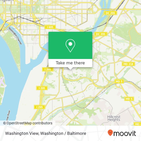 Mapa de Washington View, 2613 Douglass Rd SE