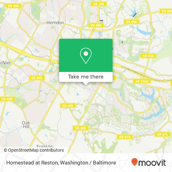 Mapa de Homestead at Reston, 12265 Laurel Glade Ct