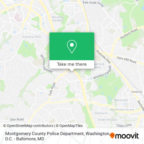 Montgomery County Police Department map