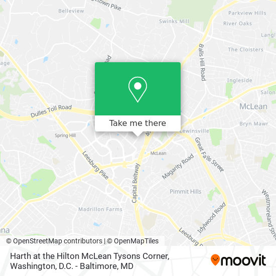 Harth at the Hilton McLean Tysons Corner map